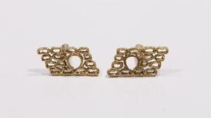 Omega Watch Gold Cluster Logo Cufflinks for Dress Shirt Authentic